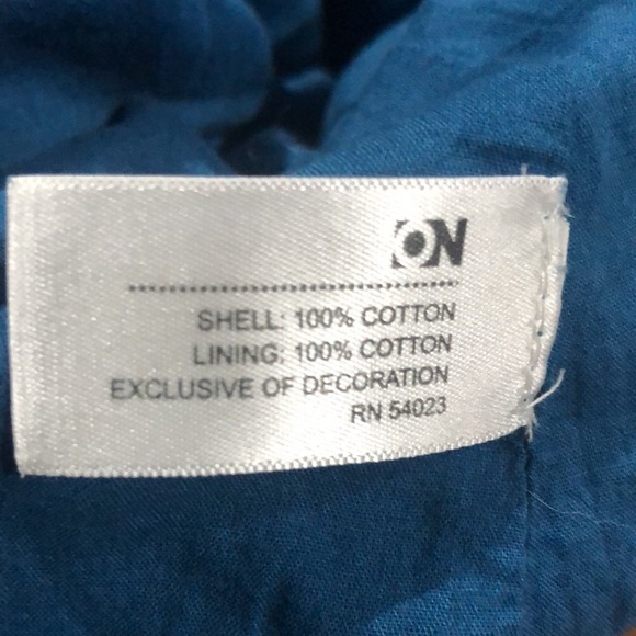 Old navy V-neck sleeveless mini dress teal and ivory embroidery XS - Picture 7 of 7